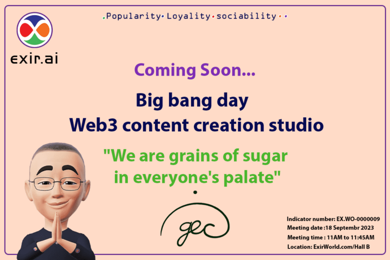 GEC.WO Big Bang Day: ExirWorld Web3 Content Creation Studio