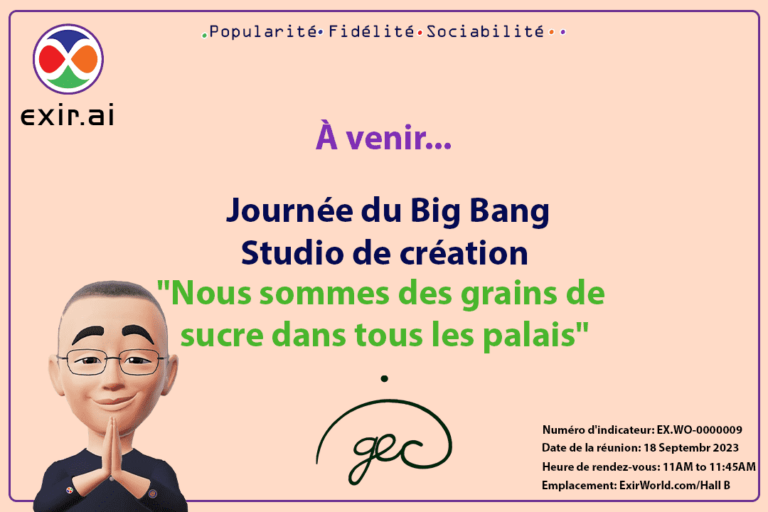 GEC.WO Big Bang Day : Studio de création de contenu ExirWorld Web3