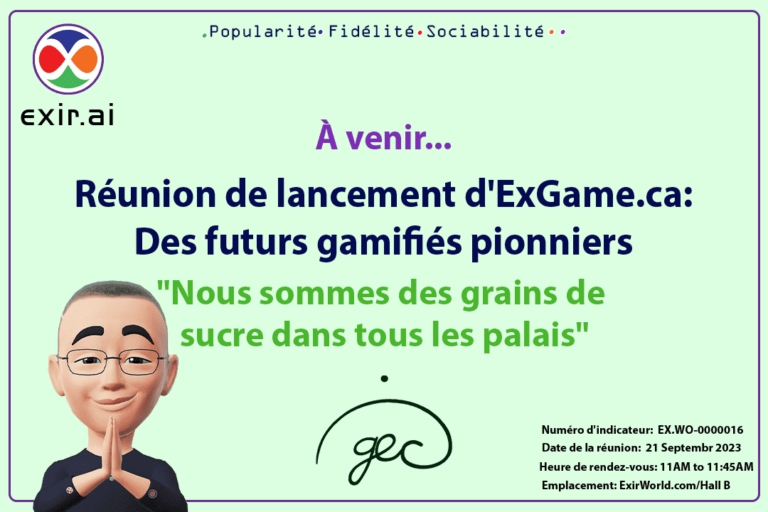 Réunion de lancement d’ExGame.ca : un avenir gamifié pionnier