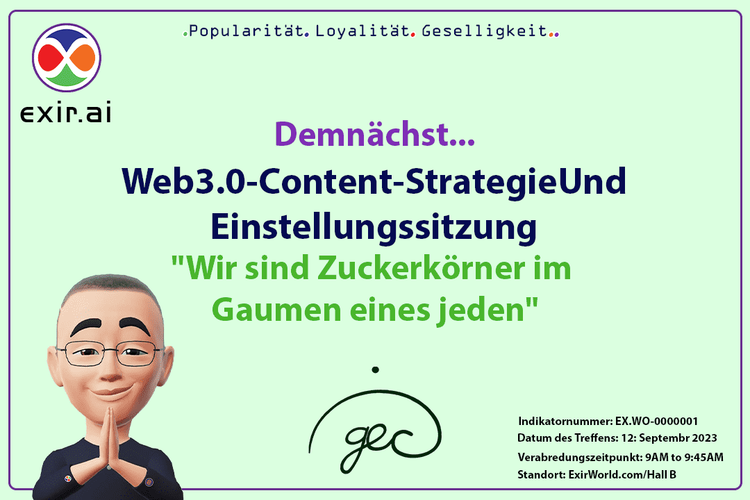 Von GEC.WO geleitetes Treffen: Web3-Content-Strategie und Einstellungssitzung