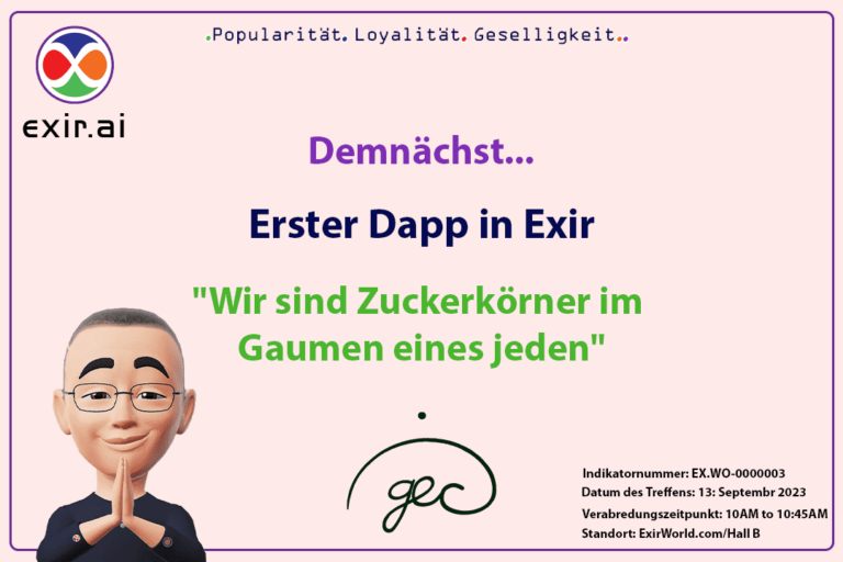 GEC.WO Erste Mission: Erste DApps in Exir