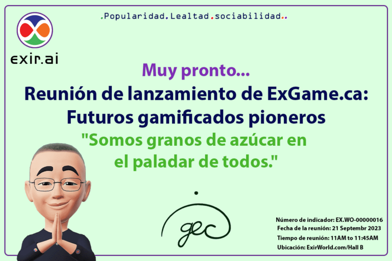 Reunión de lanzamiento de ExGame.ca: Futuros gamificados pioneros