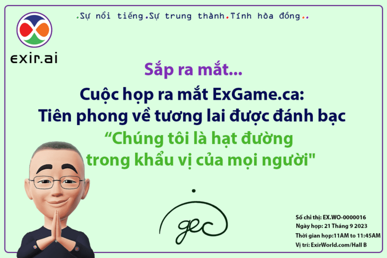 Cuộc họp ra mắt ExGame.ca: Tiên phong về tương lai được chơi game