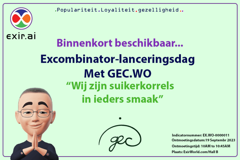 Excombinator-lanceringsdag met GEC.WO