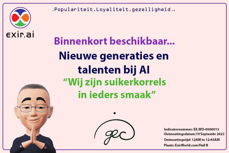 GEC.WO introduceert namens ExirWorld nieuwe generaties en talenten bij AI (Abiding Intelligence).