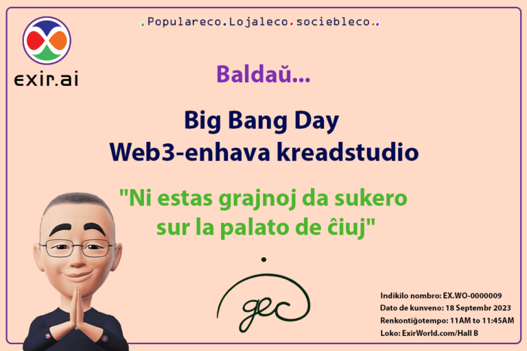 GEC.WO Big Bang Day: ExirWorld Web3 Content Creation Studio