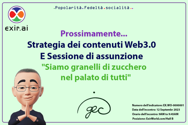 Incontro condotto da GEC.WO: Strategia dei contenuti Web3 e sessione di assunzione