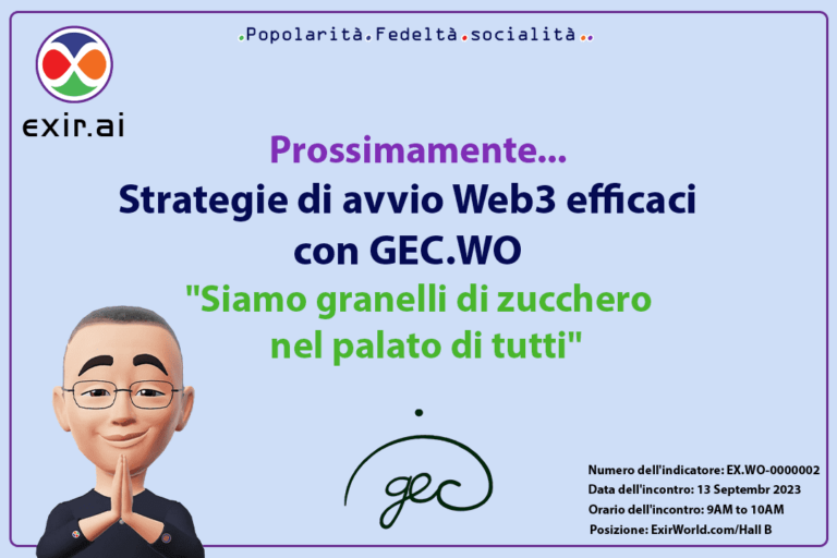 Strategie di avvio Web3 efficaci con GEC.WO