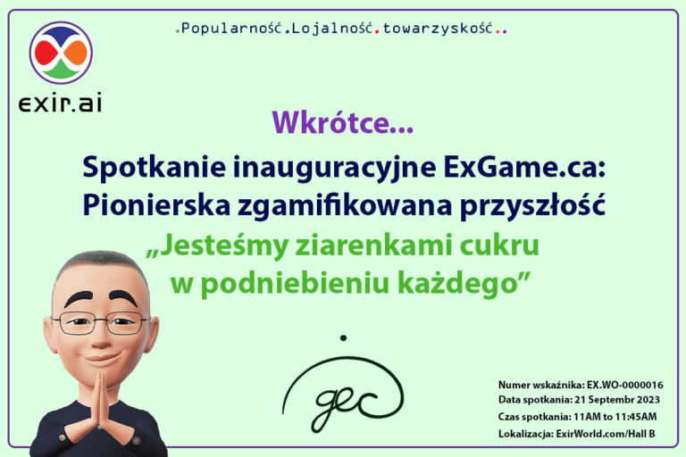 Spotkanie inaugurujące ExGame.ca: Pionierska, zgamifikowana przyszłość