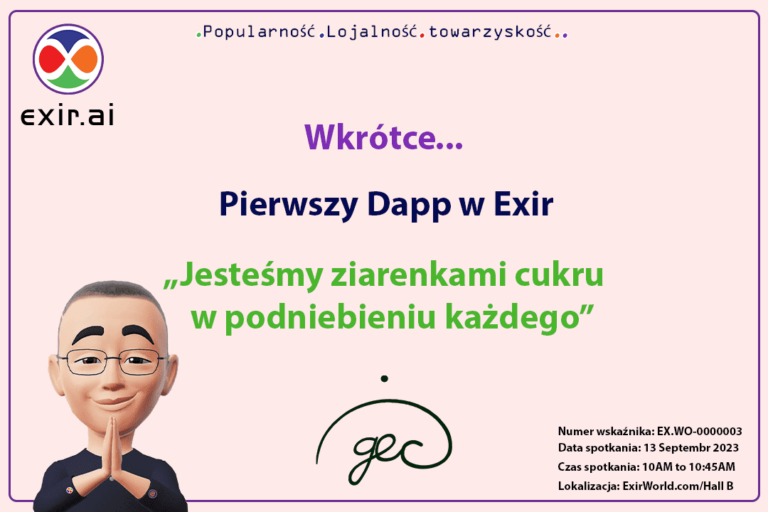 Pierwsza misja GEC.WO: Pierwsze DApps w Exir