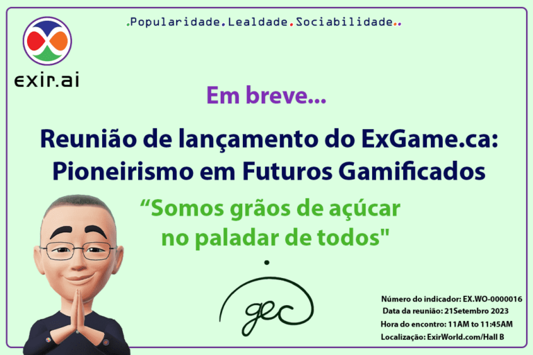 Reunião de lançamento ExGame.ca: Pioneirismo em Futuros Gamificados