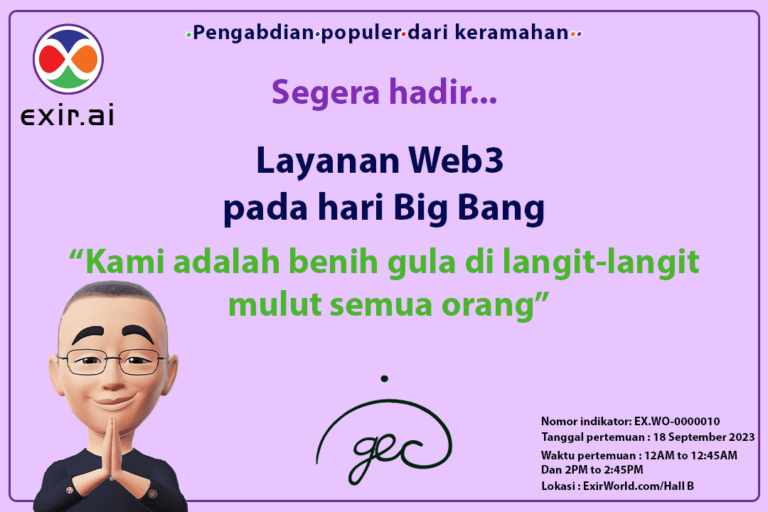 Meresmikan layanan +69 web3 atas nama GEC.WO pada Hari Big Bang