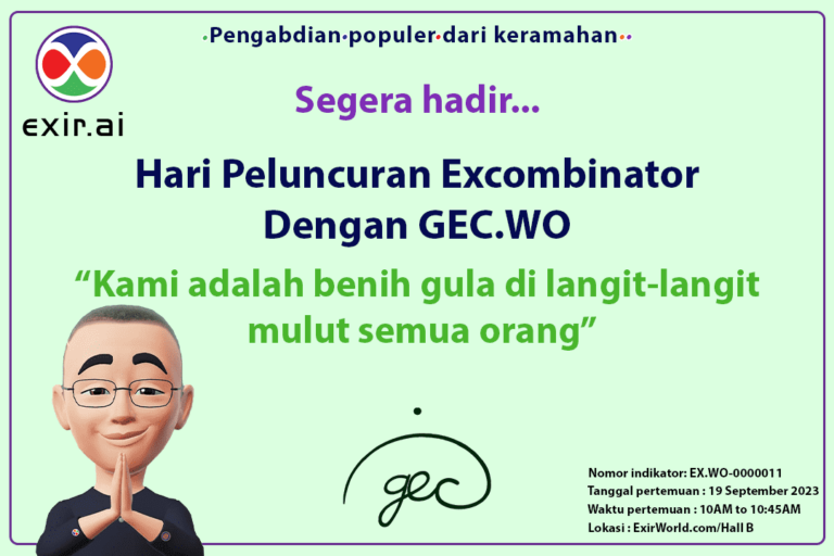 Hari Peluncuran Excombinator Dengan GEC.WO