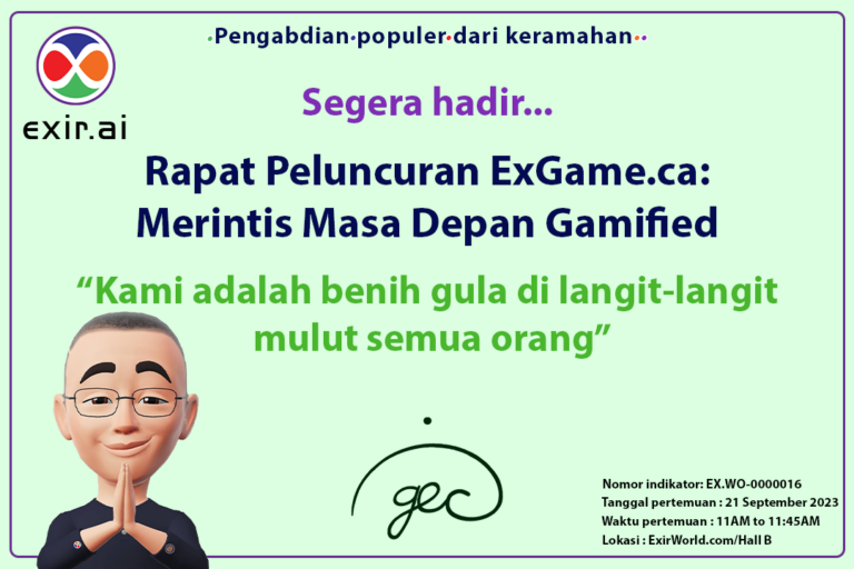 Rapat Peluncuran ExGame.ca: Merintis Masa Depan Gamified