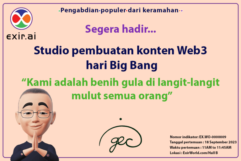 Hari Big Bang GEC.WO: Studio Pembuatan Konten Web3 ExirWorld